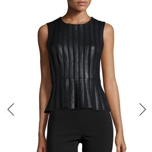 NWOT- BCBG ‘Roland’ Faux Leather Top